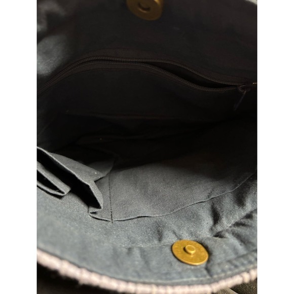 Bohemian long crossbody crochet fringed purse with Pom poms - Picture 7 of 7